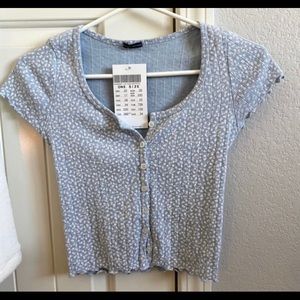 Blue zelly top brandy Melville